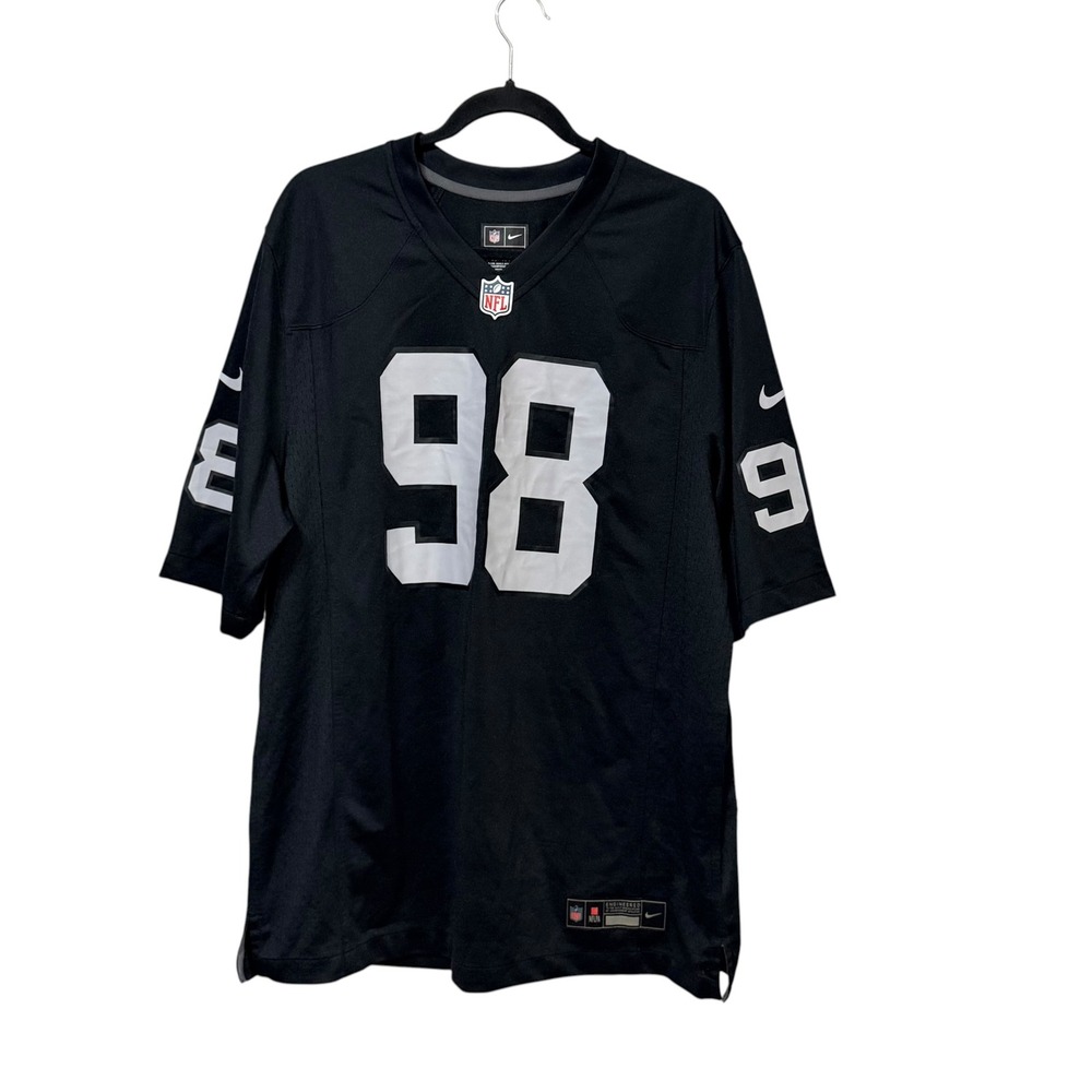 Nike Mens Las Vegas Raiders Maxx Crosby 98 Game Jersey Black Large NEW